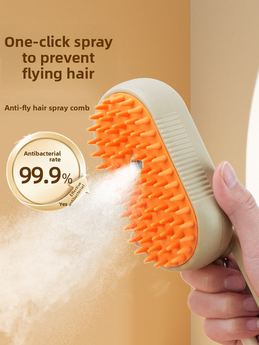 Pet Steam Spray Massage Grooming Brush