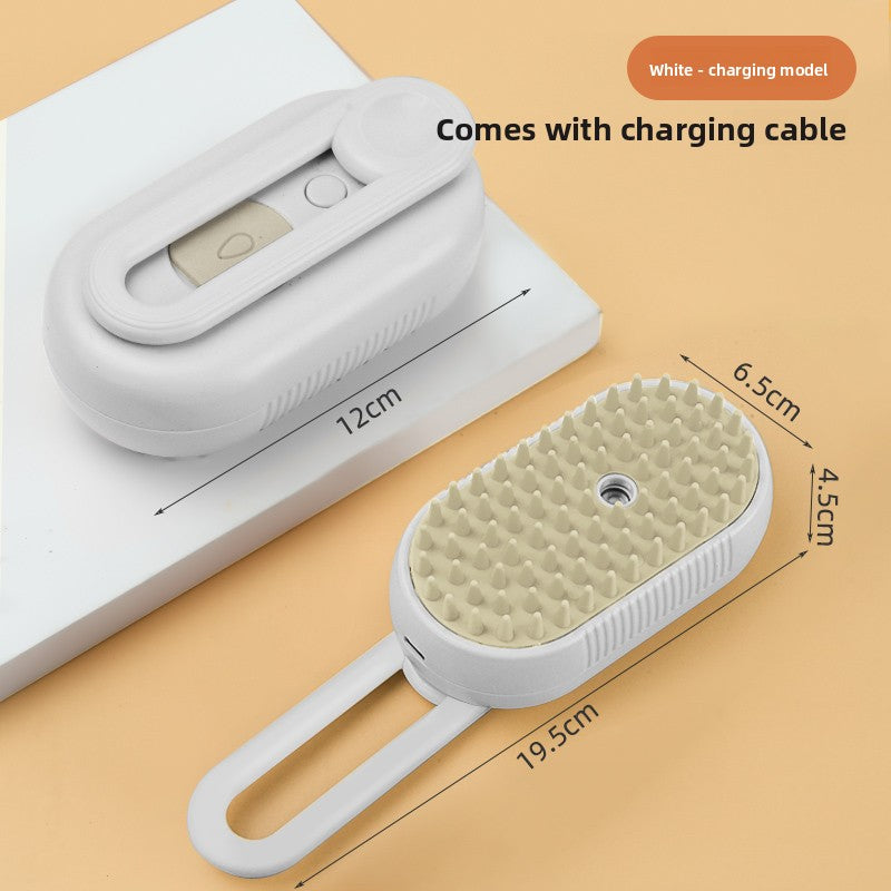 Pet Steam Spray Massage Grooming Brush