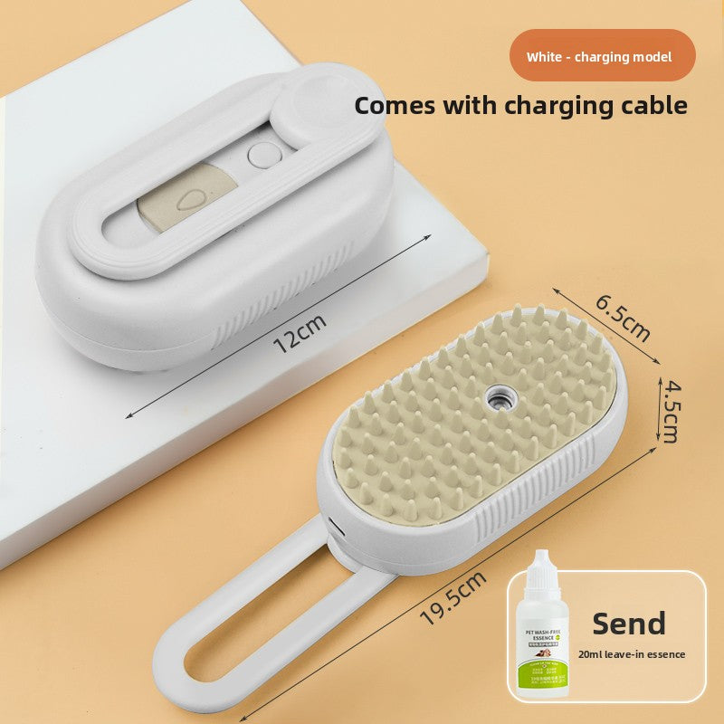 Pet Steam Spray Massage Grooming Brush