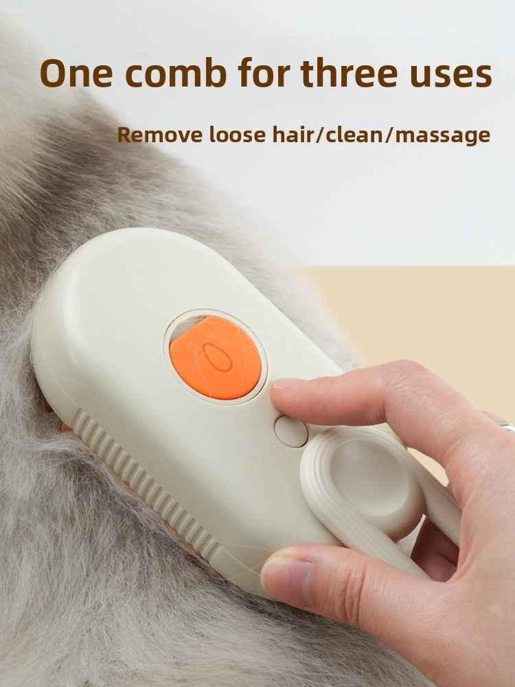 Pet Steam Spray Massage Grooming Brush