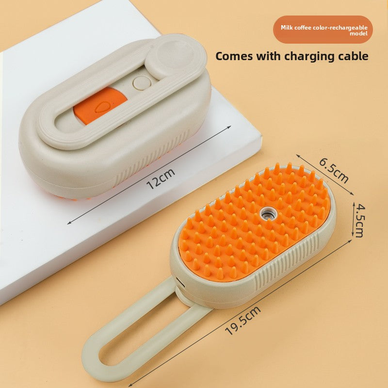 Pet Steam Spray Massage Grooming Brush